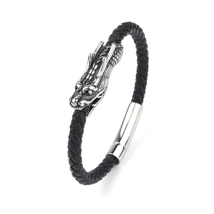Buddha Stones Drachenleder Titanstahl Stärke Schnalle Armband - image 5