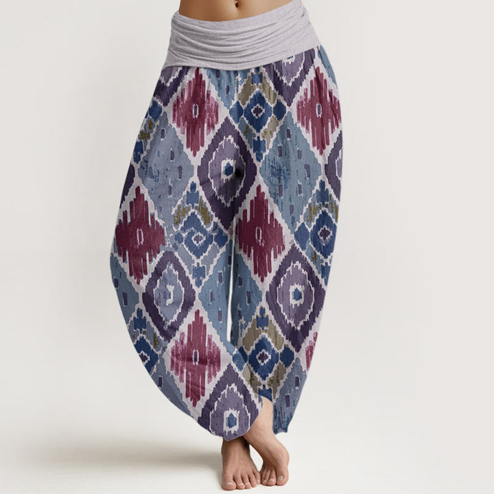 Buddha Stones Damen-Haremshose aus reiner Baumwolle mit Karomuster und elastischer Taille - Distel - US22, UK/AU26,EU54 (6XL) - image 10