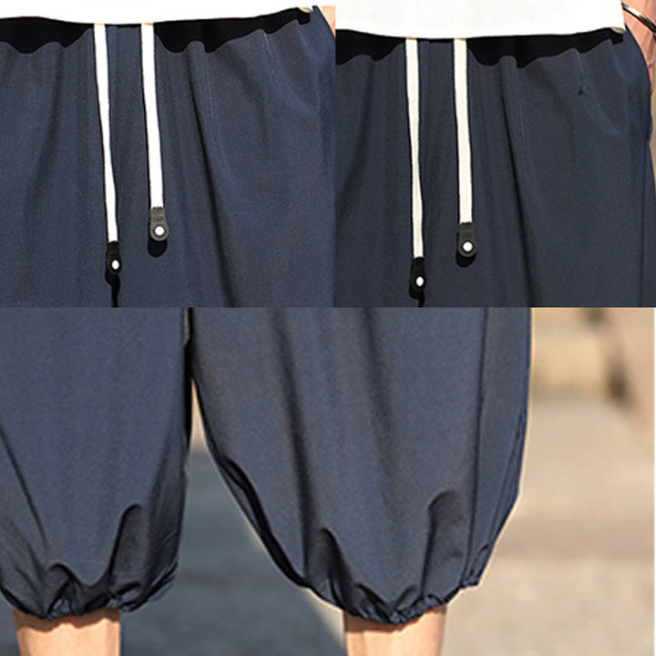 Buddha Stones Herren Caprihose mit Kordelzug und Taschen - image 8
