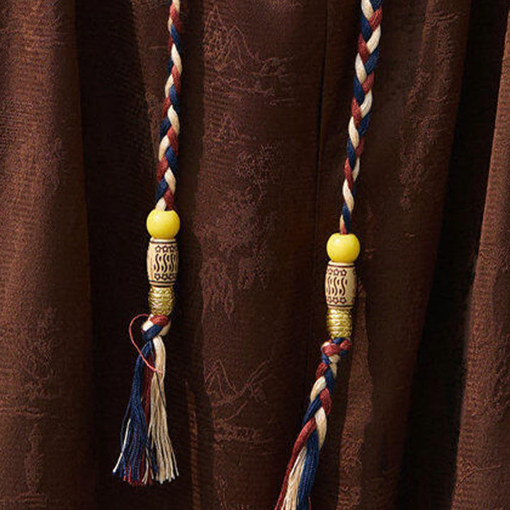 Buddha Stones Sommer Charakter Stickerei Design Kordelzug Herren 7-8 Länge Hose mit Taschen - image 18