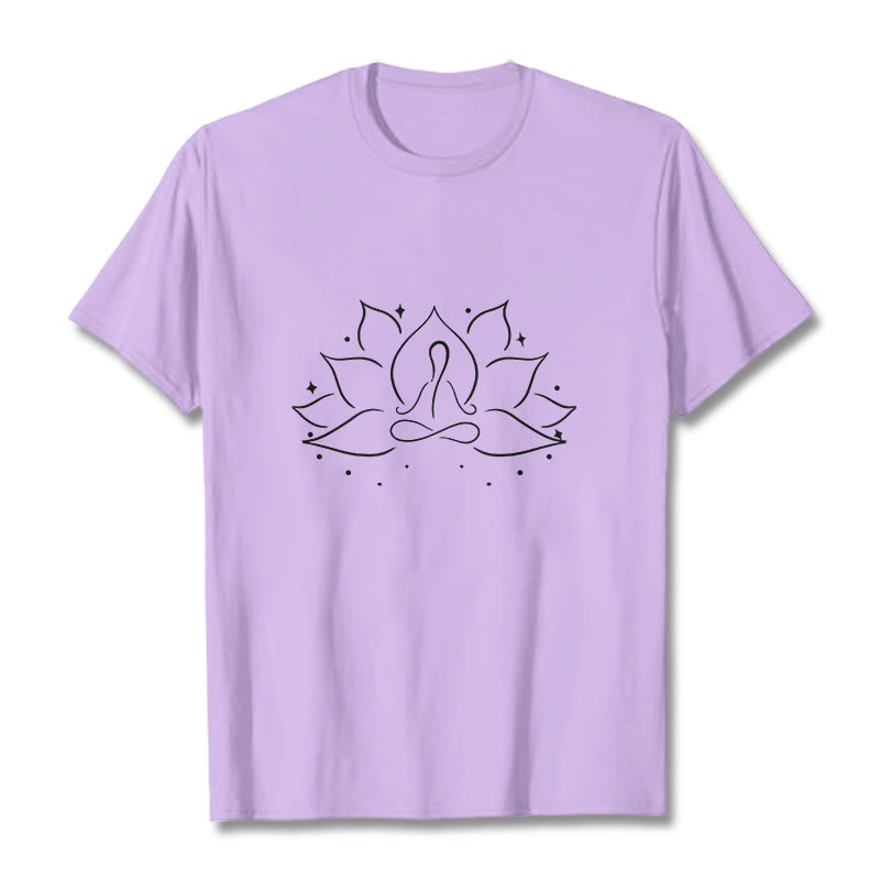 Buddha Stones ​​Lotus Blume Meditative Yoga Pose Design T T-shirt - Pflaume - 2XL - image 17