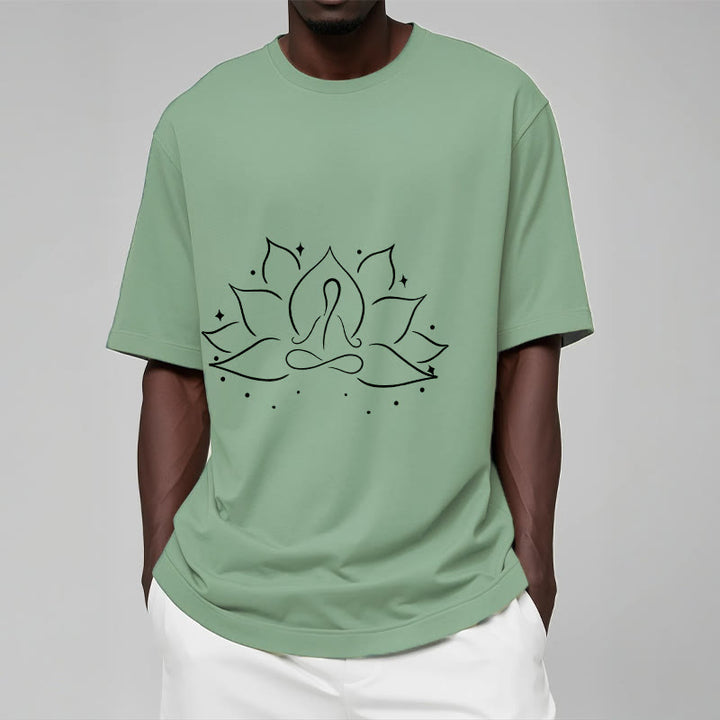 Buddha Stones ​​Lotus Blume Meditative Yoga Pose Design T T-shirt - image 15