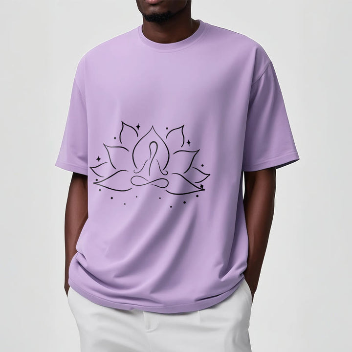 Buddha Stones ​​Lotus Blume Meditative Yoga Pose Design T T-shirt - image 17