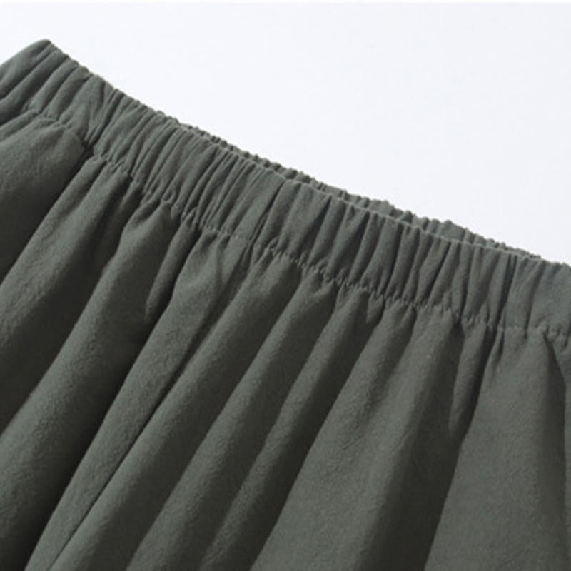 Buddha Stones 2-teiliger Tang-Anzug mit Froschknopf-Design, Hemdhose mit Taschen, Herren-Meditationstuch-Set aus Baumwolle und Leinen - image 10