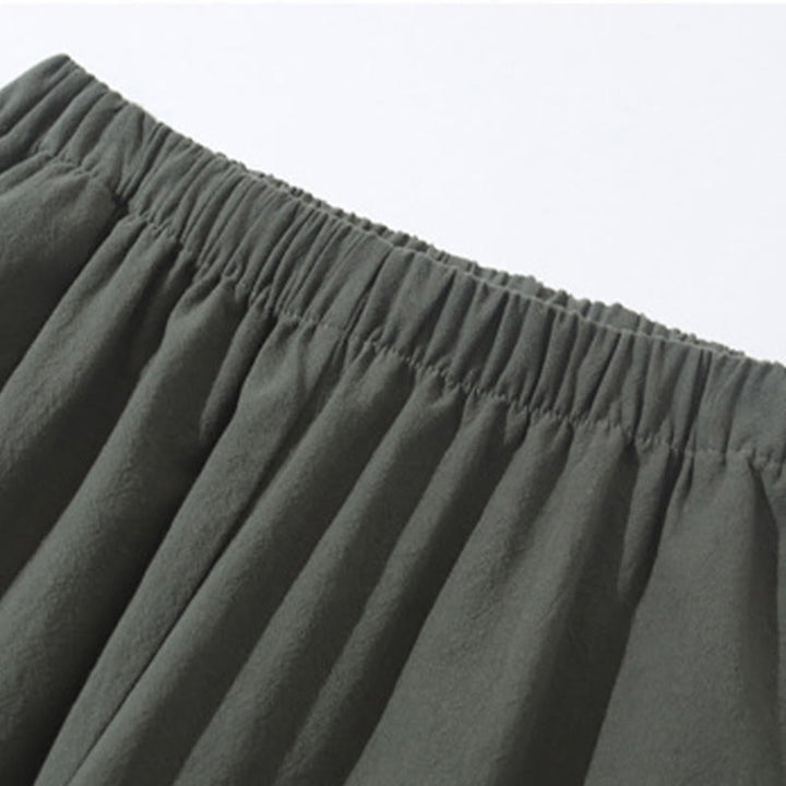 Buddha Stones 2-teiliger Tang-Anzug mit Froschknopf-Design, Hemdhose mit Taschen, Herren-Meditationstuch-Set aus Baumwolle und Leinen - image 10