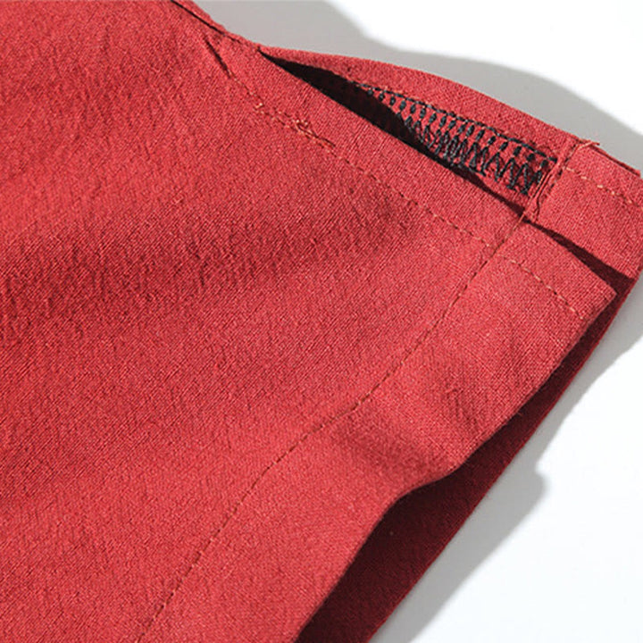 Buddha Stones -Stickerei, fliegende weiße Kraniche, Baumwolle, Leinen, offene Vorderseite, Herren-Kimono - image 11