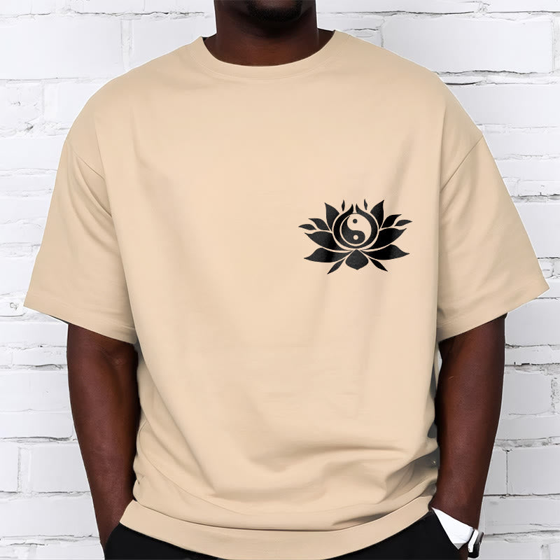 Buddha Stones ​​Yin Yang Lotus Blume Design T T-shirt - image 13