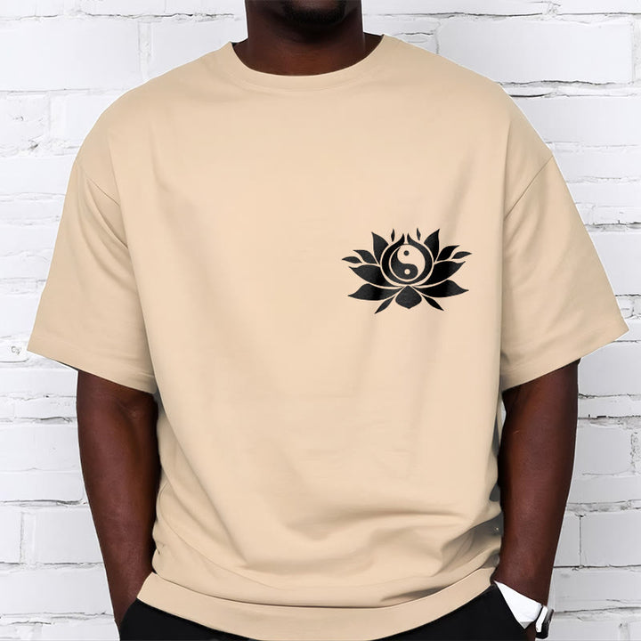 Buddha Stones ​​Yin Yang Lotus Blume Design T T-shirt - image 13