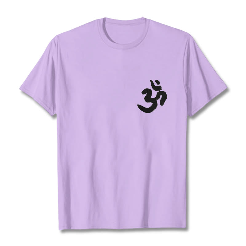 Buddha Stones ​​Om Symbol Sanskrit T T-shirt - Pflaume - 2XL - image 16