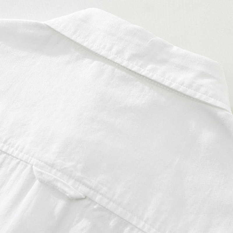 Herren-Baumwollhemd mit Buddha Stones, künstlerischem, schlichtem Design, Stickerei, Bambusmuster, kurzärmelig - image 10