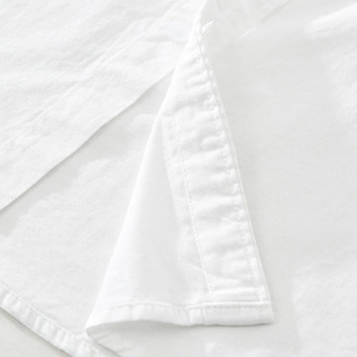 Herren-Baumwollhemd mit Buddha Stones, künstlerischem, schlichtem Design, Stickerei, Bambusmuster, kurzärmelig - image 12