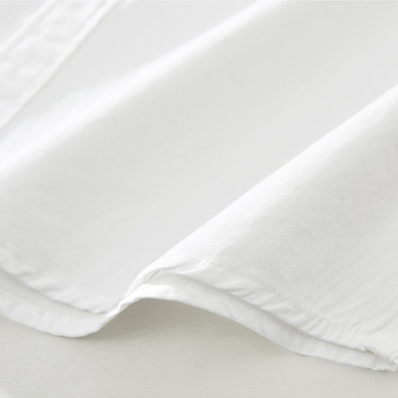 Herren-Baumwollhemd mit Buddha Stones, künstlerischem, schlichtem Design, Stickerei, Bambusmuster, kurzärmelig - image 8