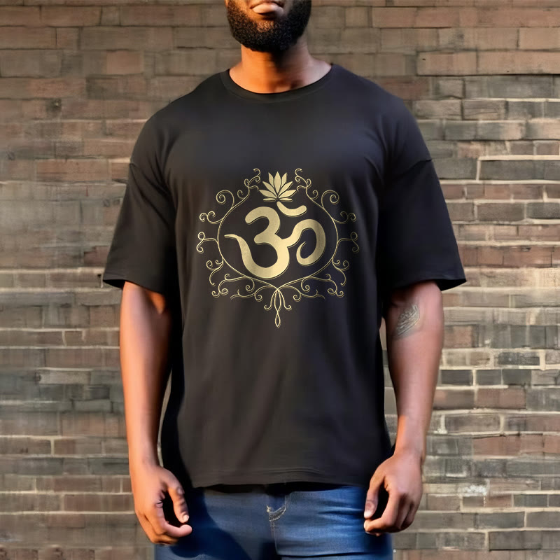 Buddha Stones ​​Om Symbol Reben Lotus Blume T T-shirt - image 2