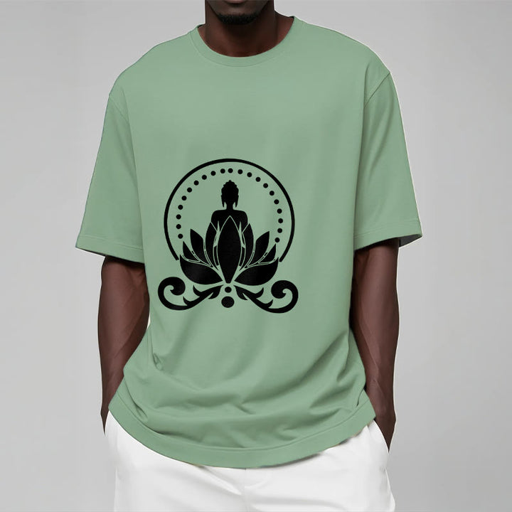 Buddha Stones ​​Meditation Buddha sitzt auf einer Lotusblume T-Shirt - image 16