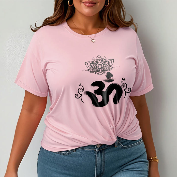 Buddha Stones ​​Om Symbol Sanskrit Floral T T-shirt - image 16
