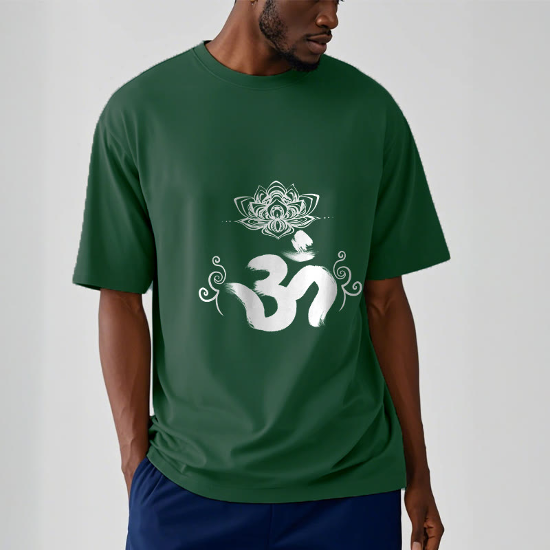 Buddha Stones ​​Om Symbol Sanskrit Floral T T-shirt - image 6