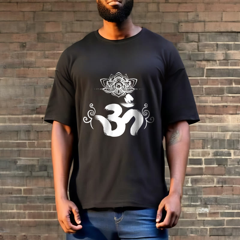 Buddha Stones ​​Om Symbol Sanskrit Floral T T-shirt - image 8