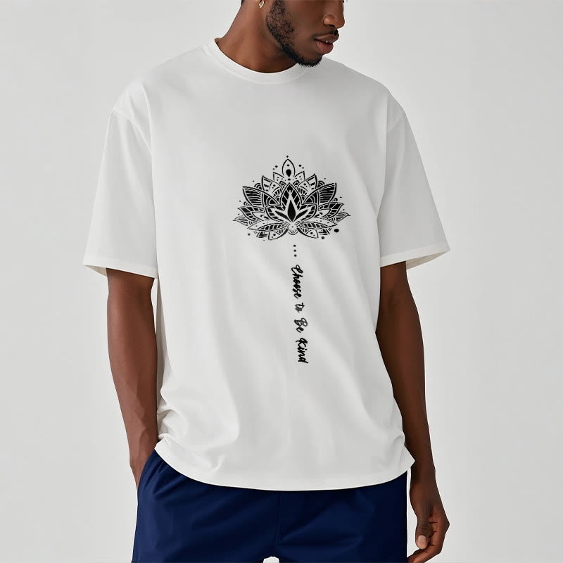 Buddha Stones Choose To Be Kind Geometrisches Blumen-T-Shirt - image 8