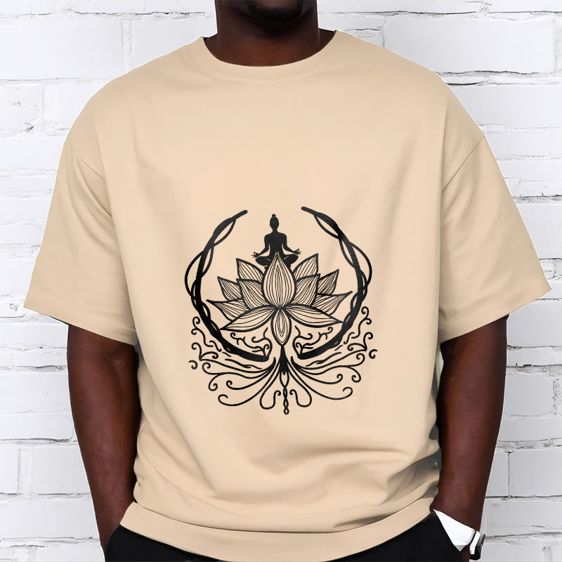 Buddha Stones ​​Meditation Buddha sitzt in einer Lotusblume T-Shirt - image 11