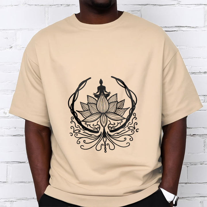 Buddha Stones ​​Meditation Buddha sitzt in einer Lotusblume T-Shirt - image 12