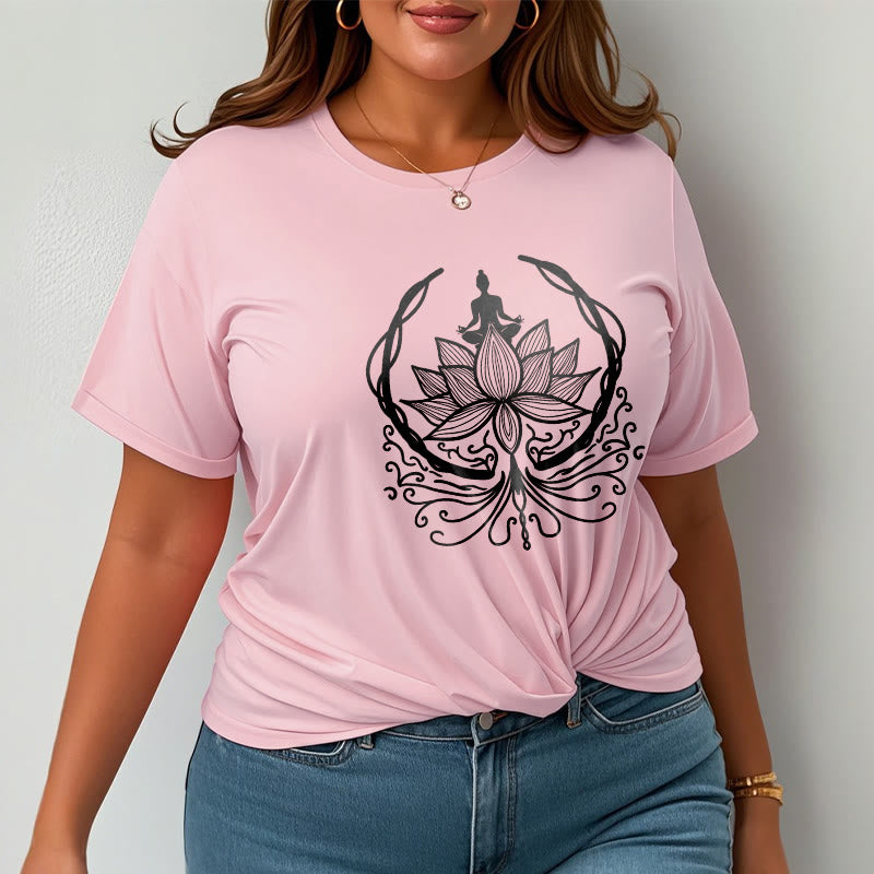 Buddha Stones ​​Meditation Buddha sitzt in einer Lotusblume T-Shirt - image 14