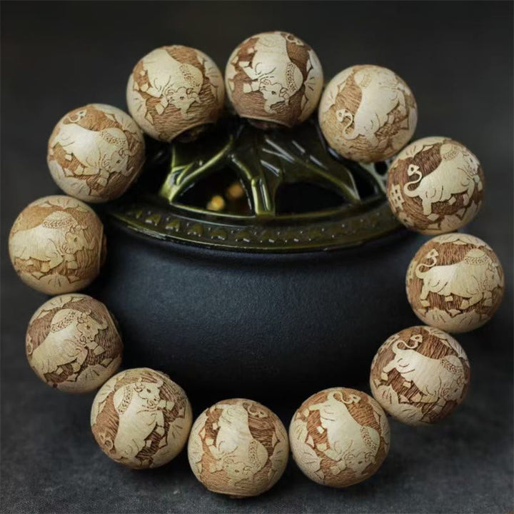 Buddha Stones, Kampferholz, Yin-Yang-Ochsengravur, Klarheit - image 3