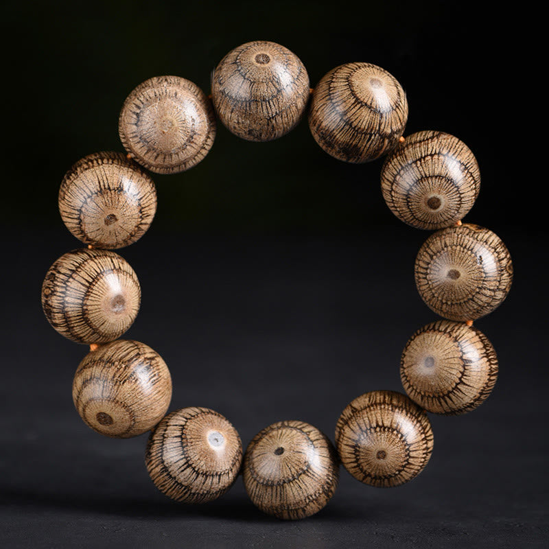 Buddha Stones Gnetum Holzperlen Schutzarmband - 20 mm (Handgelenkumfang 14–17 cm) - image 1