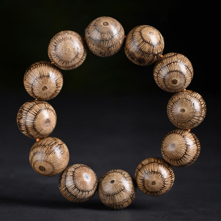 Buddha Stones Gnetum Holzperlen Schutzarmband - 20 mm (Handgelenkumfang 14–17 cm) - image 1