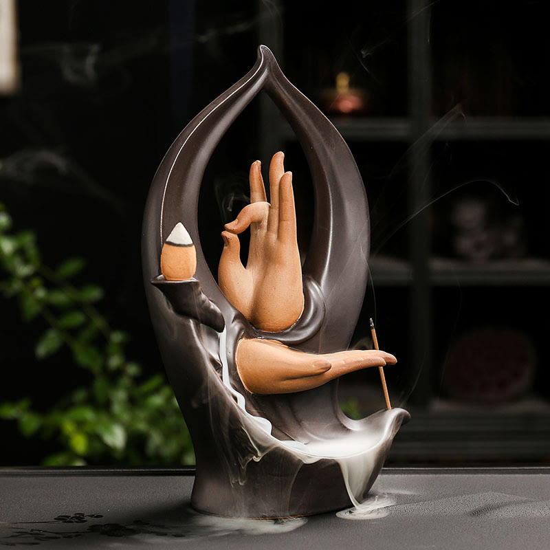 Buddha Stones, Treppen, Berge, Wasser, Buddha-Hand, Keramik, Rückfluss, Rauchbrunnen, Meditation, Weihrauchbrenner, Dekoration - image 7