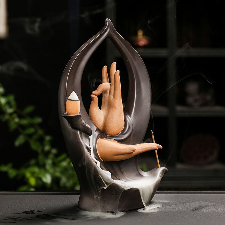 Buddha Stones, Treppen, Berge, Wasser, Buddha-Hand, Keramik, Rückfluss, Rauchbrunnen, Meditation, Weihrauchbrenner, Dekoration - image 7