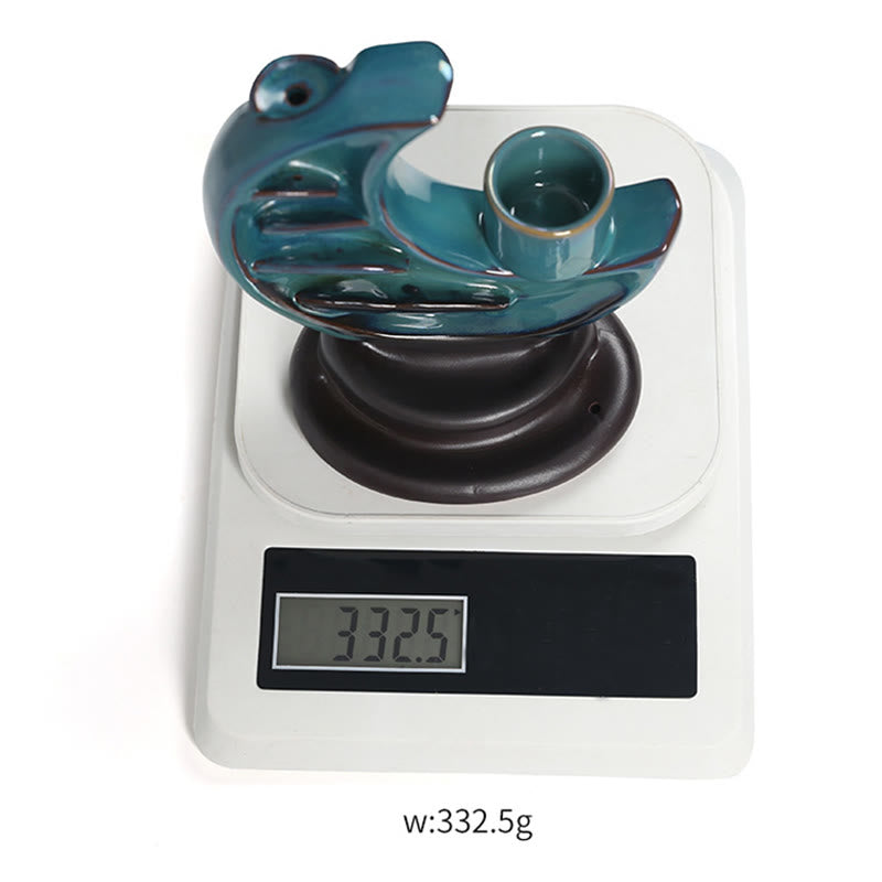 Buddha Stones, blauer Halbmond, Keramik-Rückfluss-Rauchbrunnen, Meditations-Kerzenständer, Weihrauchbrenner, Dekoration - image 16