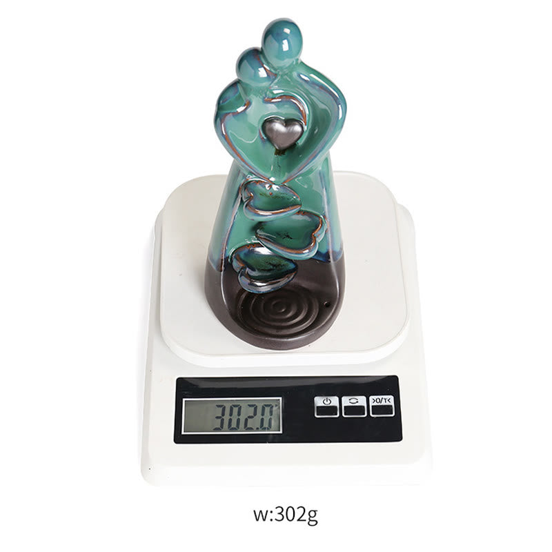 Buddha Stones, Liebespaar, Umarmung, Liebe, Keramik, Rückfluss, Rauchbrunnen, heilende Weihrauchbrenner-Dekoration - image 12