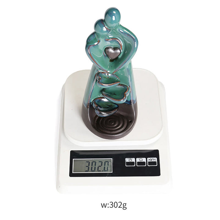 Buddha Stones, Liebespaar, Umarmung, Liebe, Keramik, Rückfluss, Rauchbrunnen, heilende Weihrauchbrenner-Dekoration - image 12