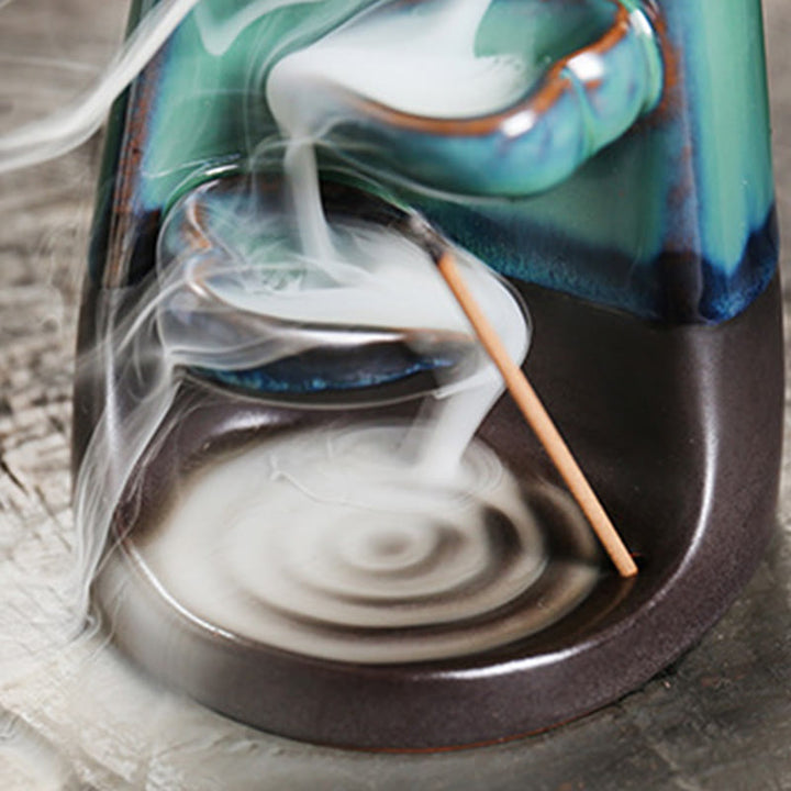 Buddha Stones, Liebespaar, Umarmung, Liebe, Keramik, Rückfluss, Rauchbrunnen, heilende Weihrauchbrenner-Dekoration - image 10