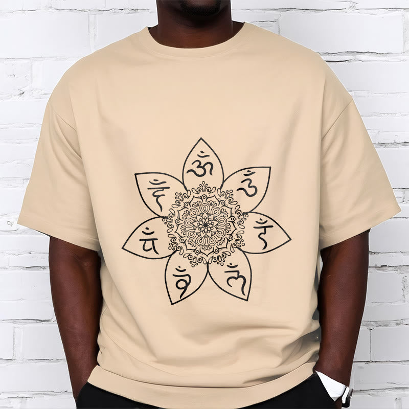Buddha Stones Mandala Om Mani Padme Hum Muster T-Shirt - image 11
