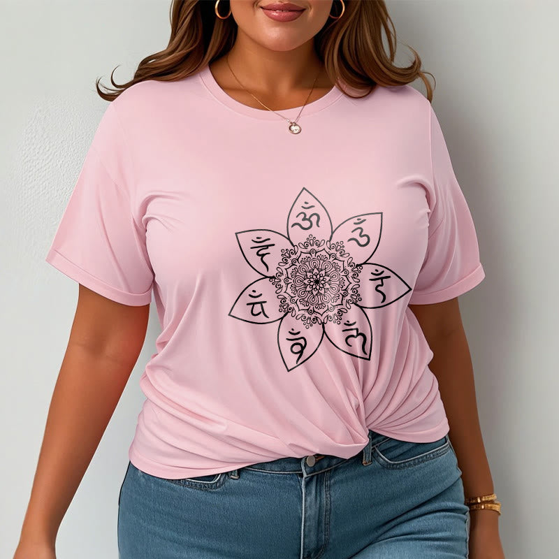 Buddha Stones Mandala Om Mani Padme Hum Muster T-Shirt - image 13
