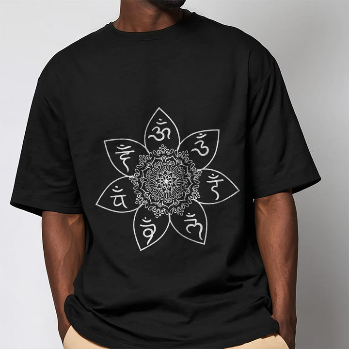 Buddha Stones Mandala Om Mani Padme Hum Muster T-Shirt - image 5