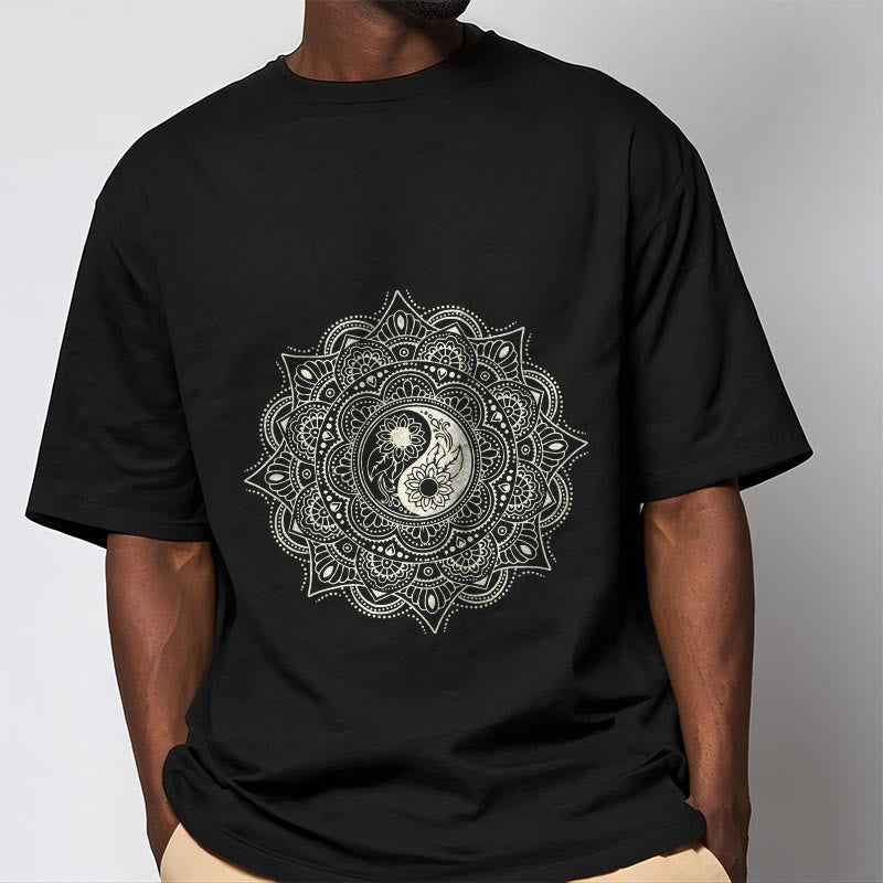 Buddha Stones ​​Mandala YinYang Symbol Muster T T-shirt - image 4