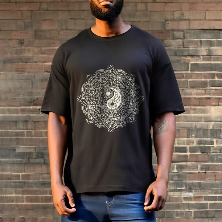 Buddha Stones ​​Mandala YinYang Symbol Muster T T-shirt - image 5