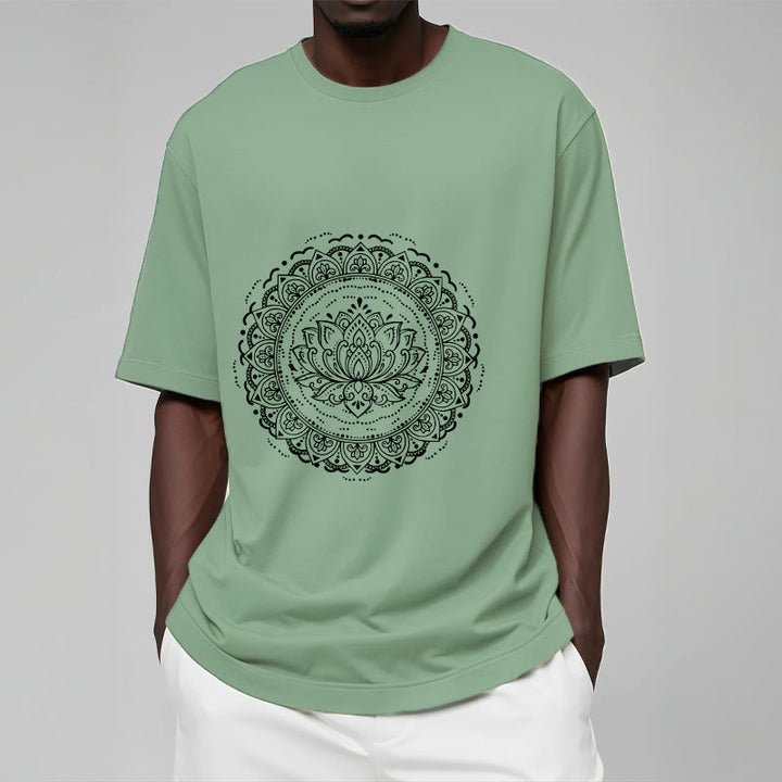 Buddha Stones ​​Mandala Lotus Blume Muster T T-shirt - image 15