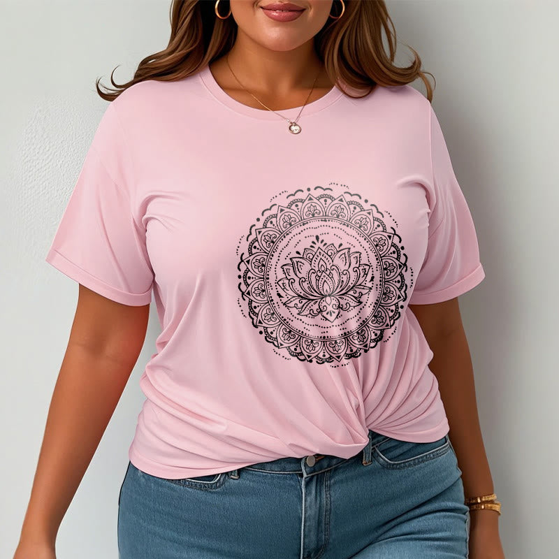 Buddha Stones ​​Mandala Lotus Blume Muster T T-shirt - image 14