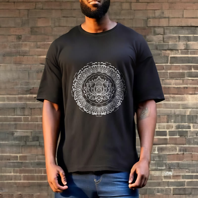 Buddha Stones ​​Mandala Lotus Blume Muster T T-shirt - image 6
