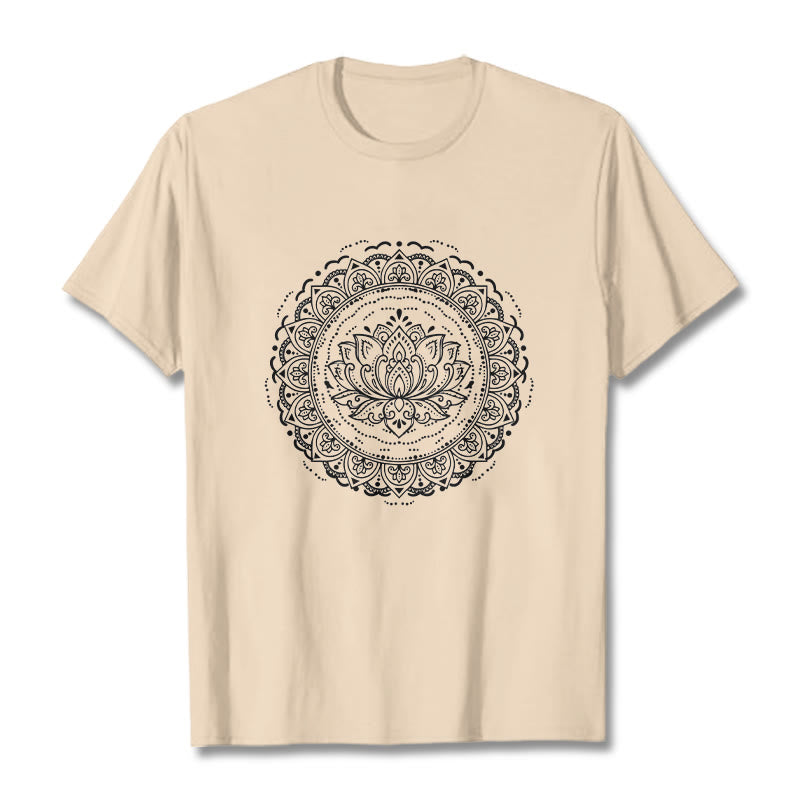 Buddha Stones ​​Mandala Lotus Blume Muster T T-shirt - Biskuit - 2XL - image 8