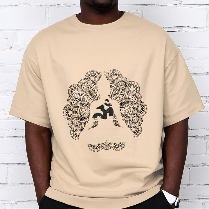 Buddha Stones ​​Reine Farbe Mandala Om Symbol Muster T T-shirt - image 9