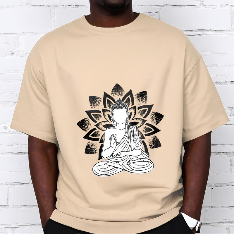 Buddha Stones ​​Sitzender Buddha Lotus Blume Muster T T-shirt - image 12