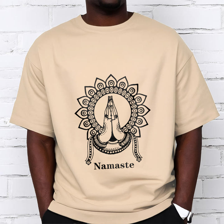 T-Shirt mit Buddha Stones -Geste, Mandala-Muster - image 9