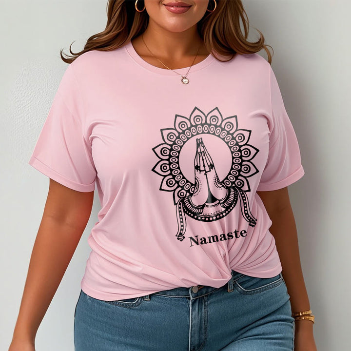 T-Shirt mit Buddha Stones -Geste, Mandala-Muster - image 14
