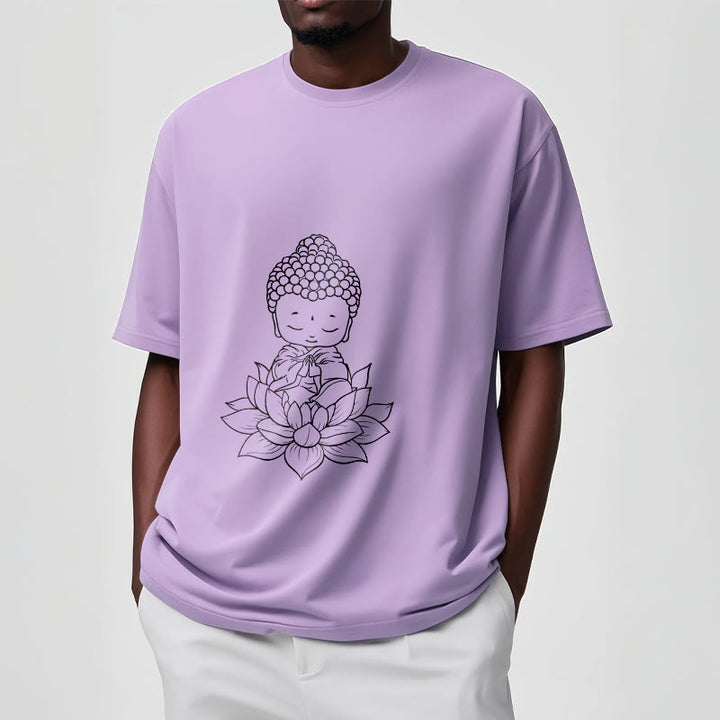 Buddha Stones ​​Friedliche Buddha Lotus Blume Muster T T-shirt - image 18