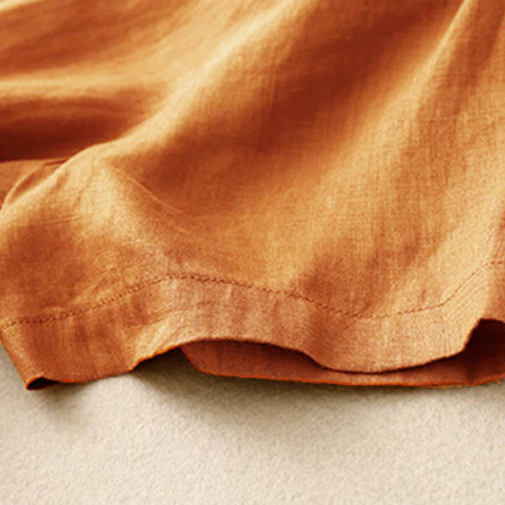 Buddha Stones Lässiges Damen-Midikleid mit kurzen Ärmeln, Schleife und Bindebändern und Taschen - image 5