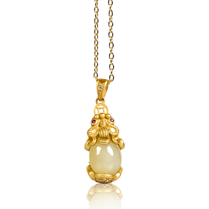 Buddha Stones Weiße Jade PiXiu Reichtum Glück Kette Halskette Anhänger - image 4
